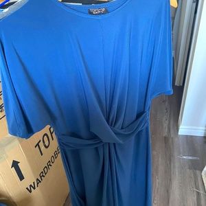 Blue Knee Length Top Shop Dress